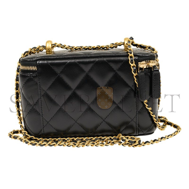Ch**el master cow leather makeup bag box bag crossbody bag shoulder bag women
